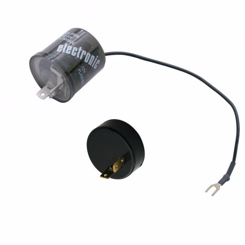 2 Terminal Turn Signal Flasher Switch for LED Lights 12V for Universal (12V–12V)