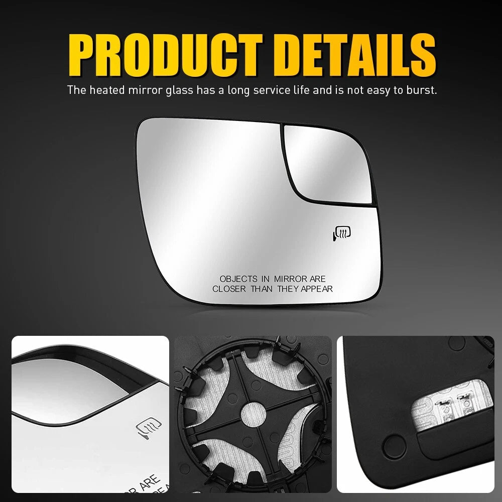 Passenger Side Heated Convex Mirror Glass for Ford Explorer (2011–2019)