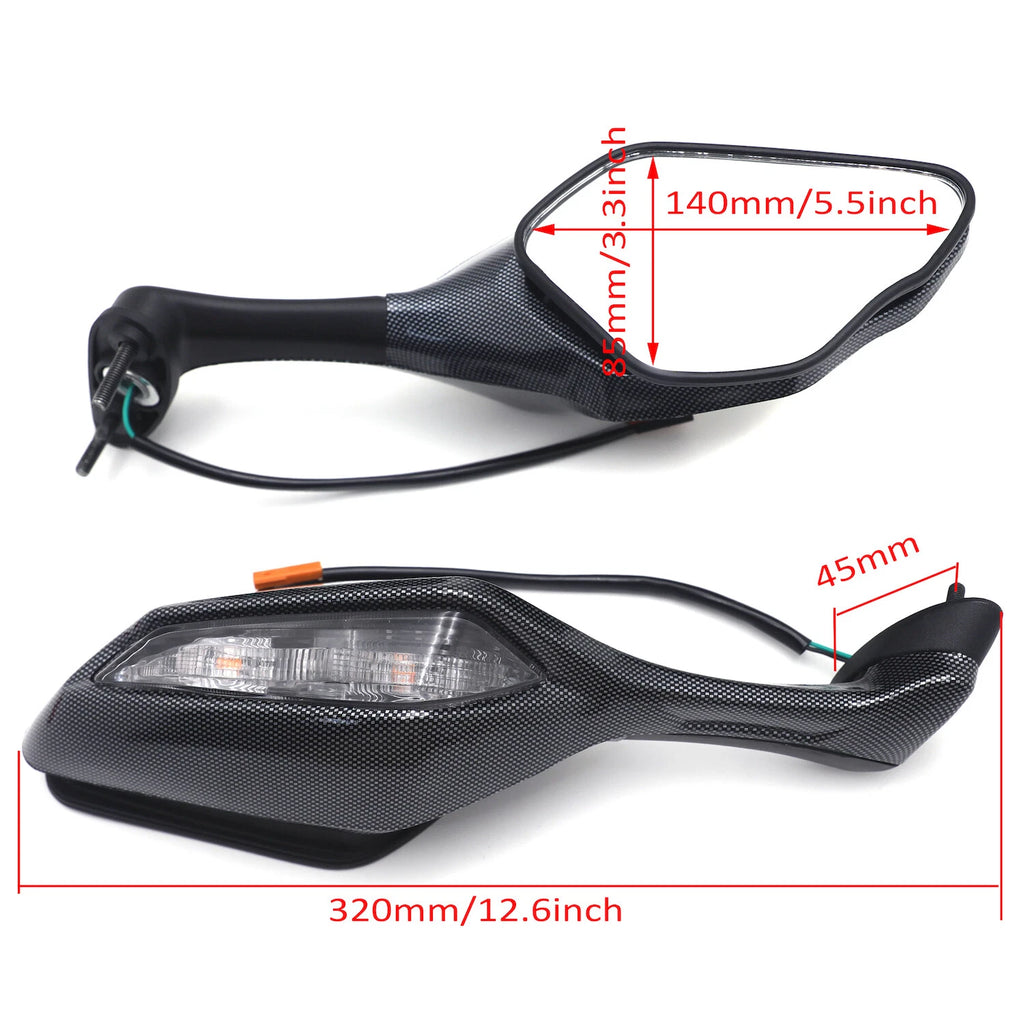 Gulf-Shape LED Turn Signal Rearview Mirror for Honda CBR1000RR (2017–2022)