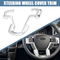 Steering Wheel Trim Cover for Ford F150 (2015–2019) Silver Tone