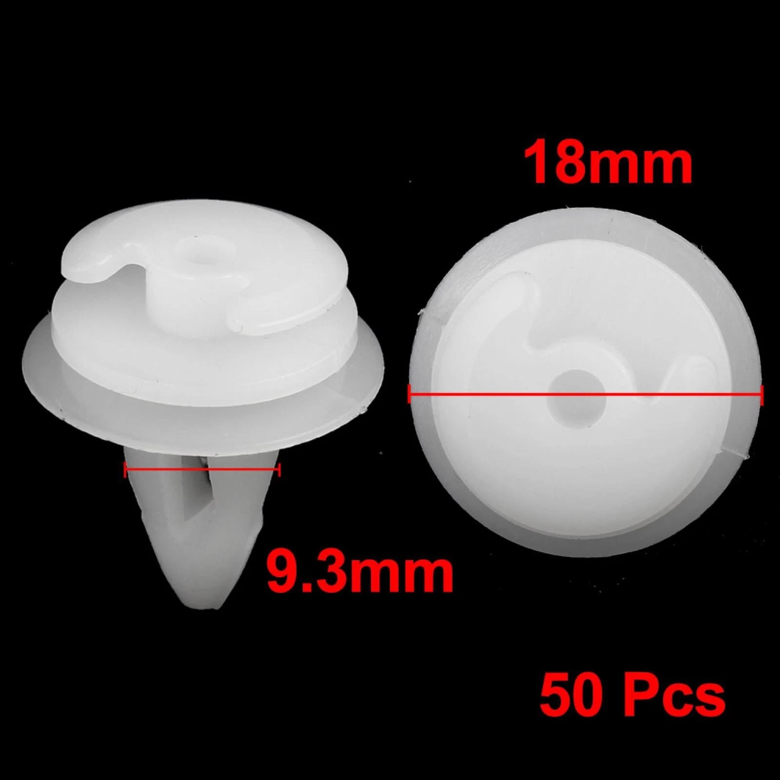 Set of 50 Push-in Plastic Rivets for BMW (702105292365)