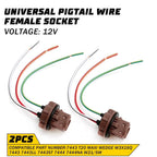 Universal Pigtail Wire Female Socket 7443 for Brake Stop Tail Parking