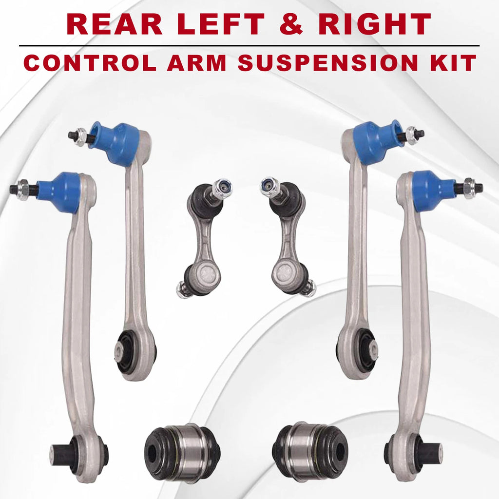 Set of 8 Rear Control Arm Ball Joint Strut Bar Tie Rod Kit for BMW E39 (1997–2003)