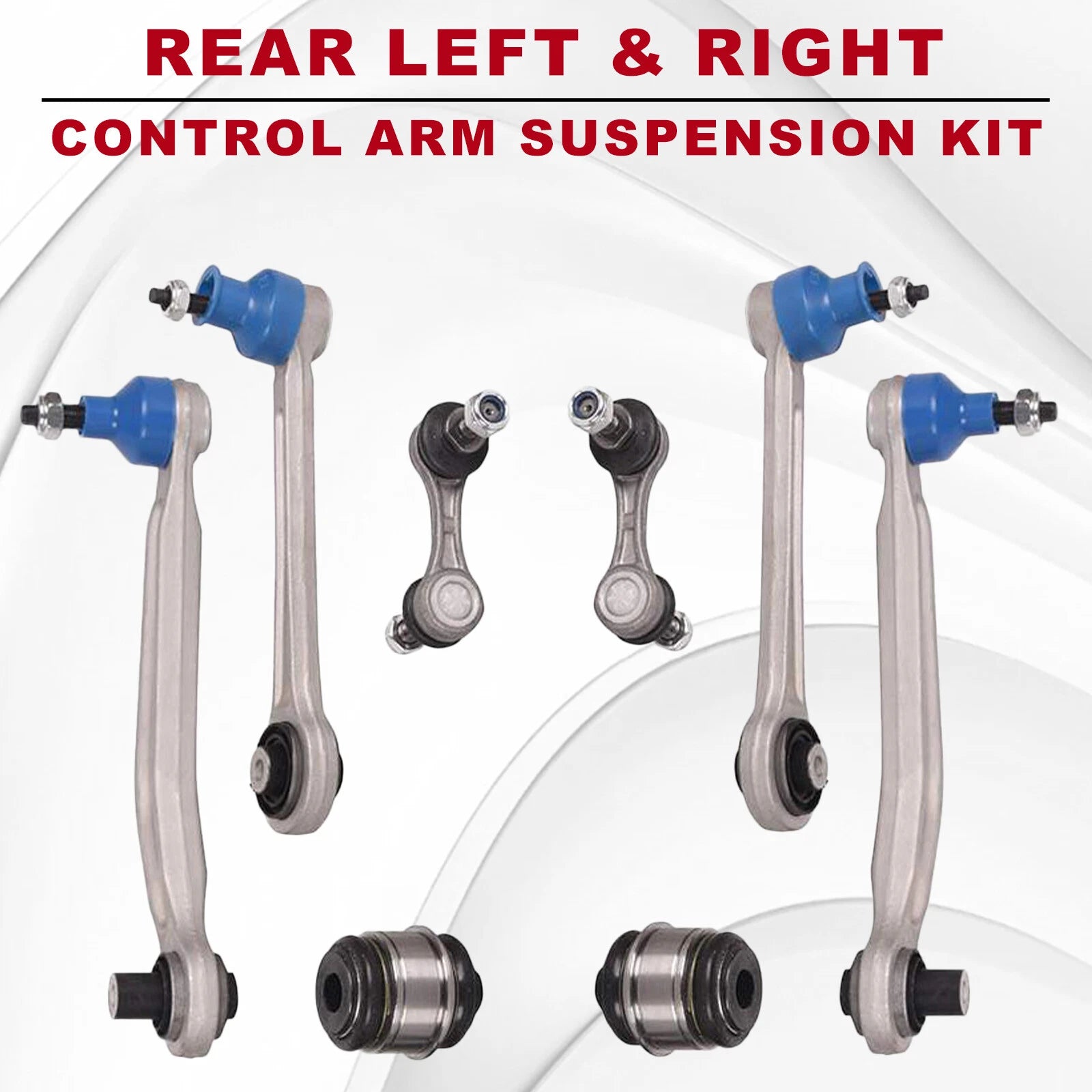 Set of 8 Rear Control Arm Ball Joint Strut Bar Tie Rod Kit for BMW E39 (1997–2003)