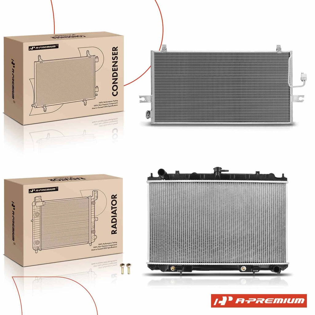 2X Radiator & AC Condenser Cooling Kit for Infiniti I30 Nissan Maxima (1996–2001)