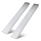 Pair of 63" Galvanized Steel Loading Ramps for Universal Use (880 lbs Capacity)