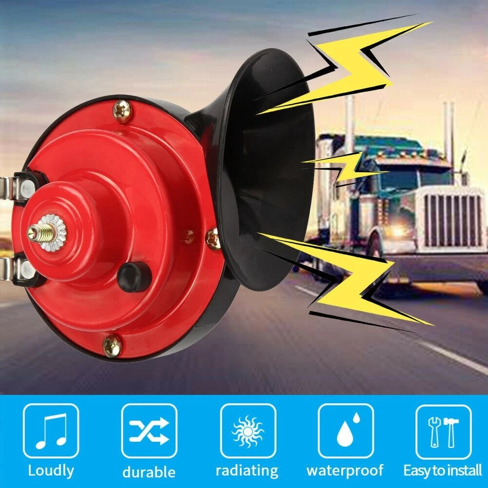 12V Super Loud Train Horn for Motorcycle Car Truck SUV Boat (Waterproof)