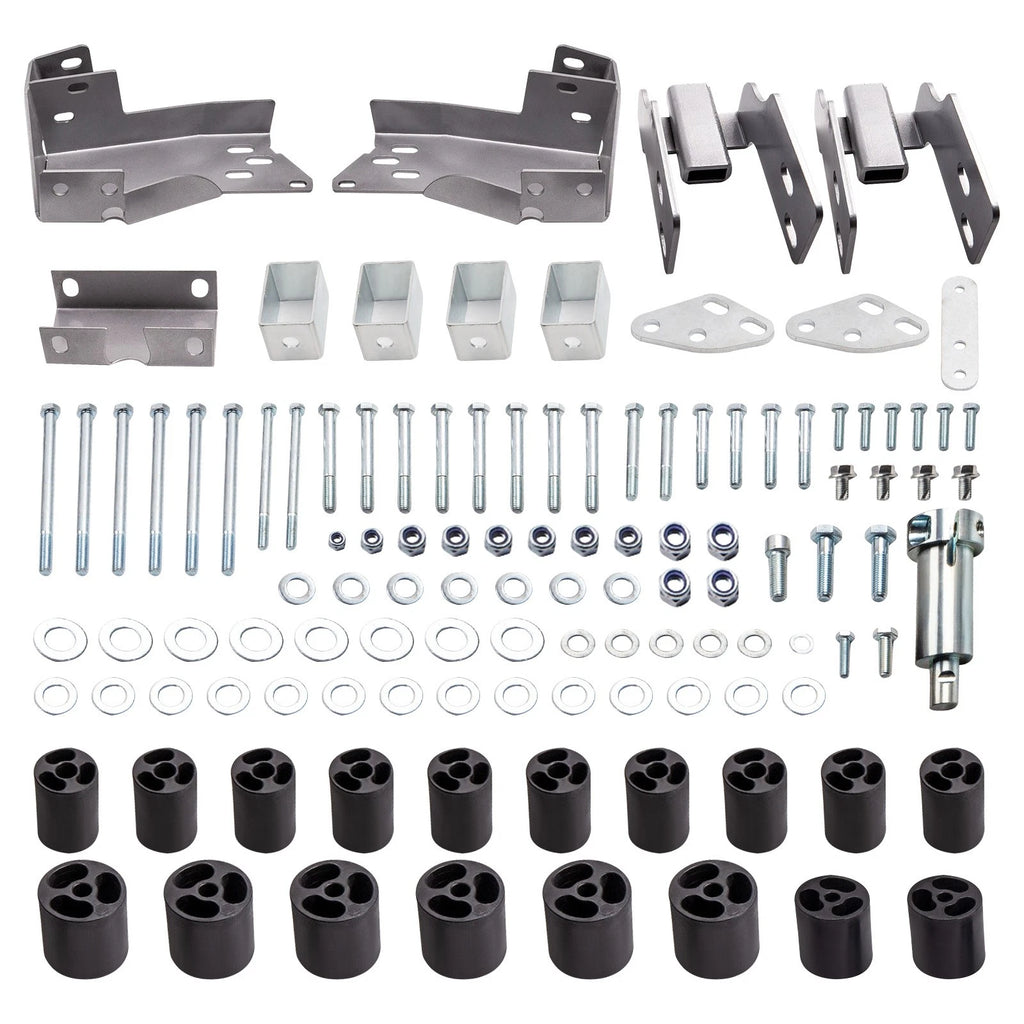 3" Body Lift Kit Brackets + Extension for Chevrolet Silverado 1500 (2007–2013)