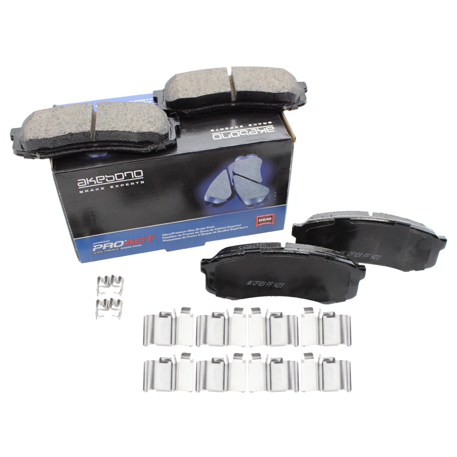 Set of 4 Akebono ProACT Rear Ceramic Brake Pads for GX460 GX470 4Runner FJ Cruiser (2010–2023)
