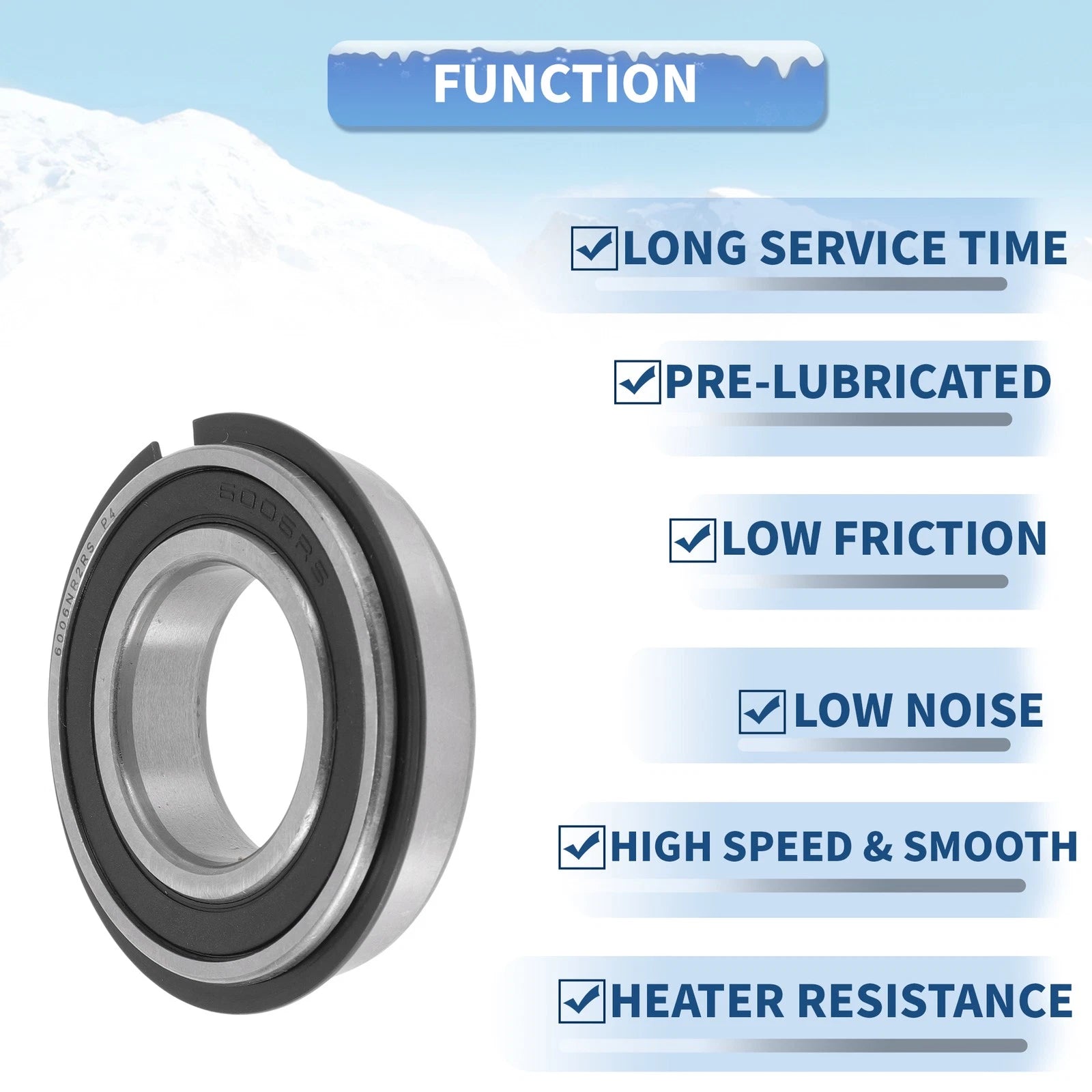 Deep Groove Ball Bearings 6006NR2RS for [Make Model] ([YYYY–YYYY]) 30x55x13mm