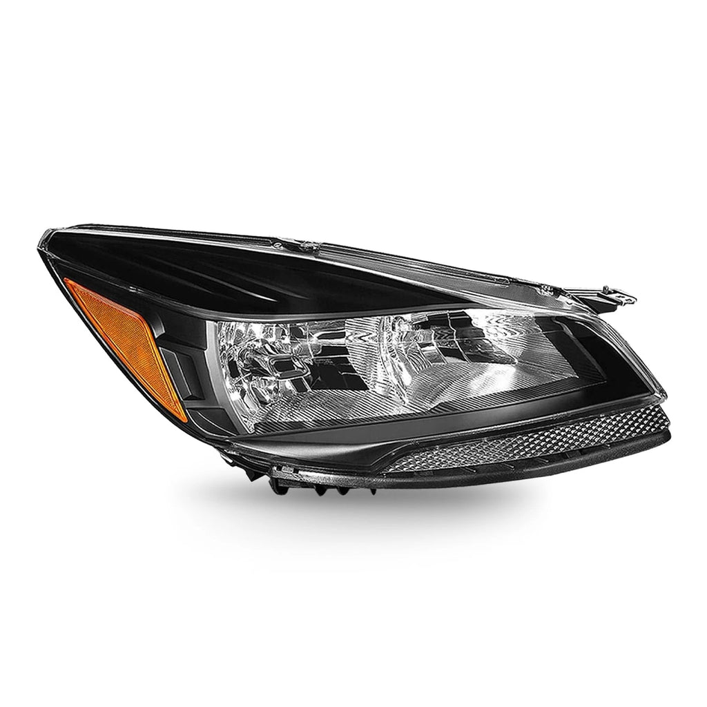 Set of 2 Halogen Headlights for Ford Escape (2013–2016) - Black Housing