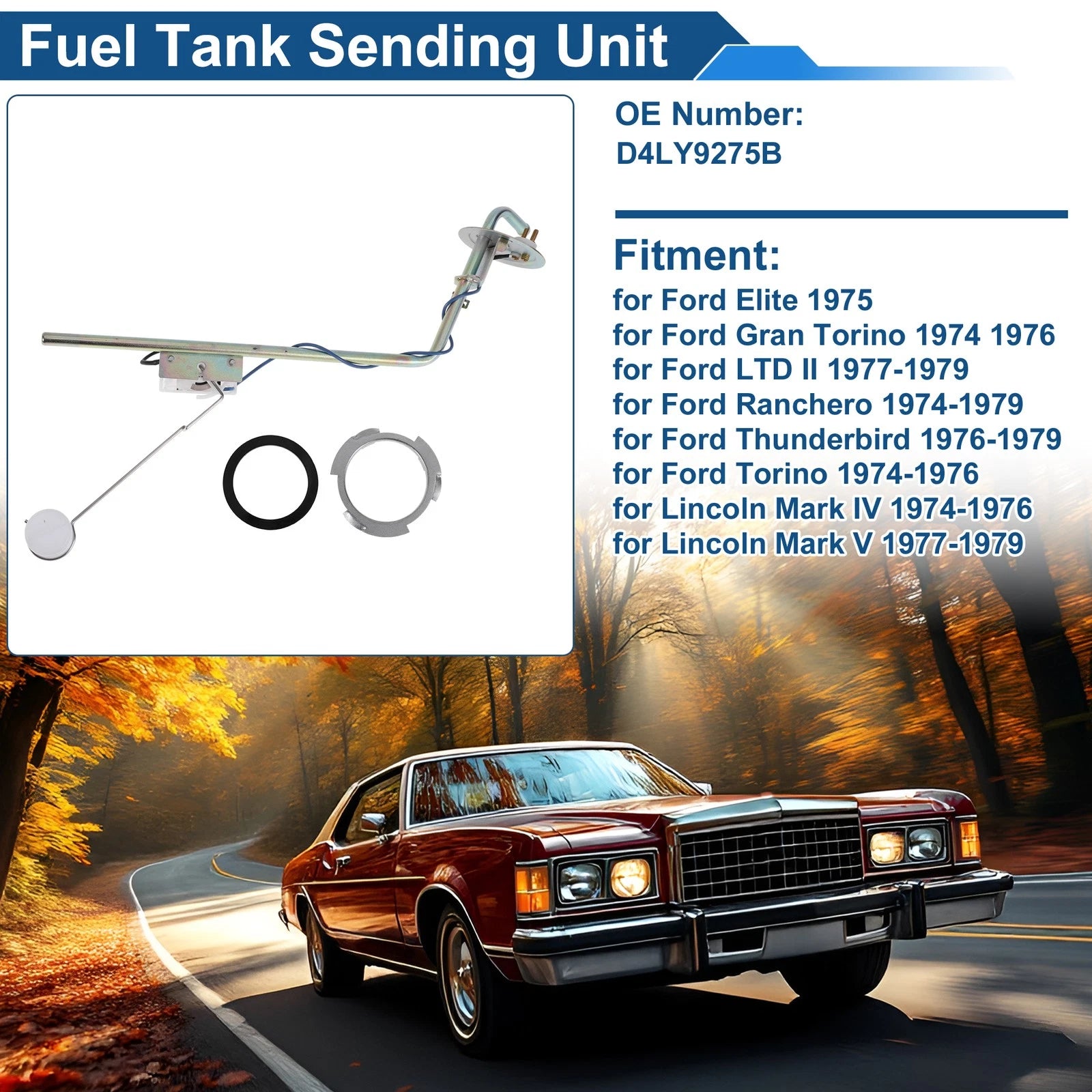 Fuel Level Sending Unit Module for Ford Elite (1975) No.D4LY9275B