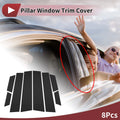 8 Pcs Car Door Pillar Window Trim for Honda HR-V (2022) Black