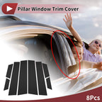 8 Pcs Car Door Pillar Window Trim for Honda HR-V (2022) Black