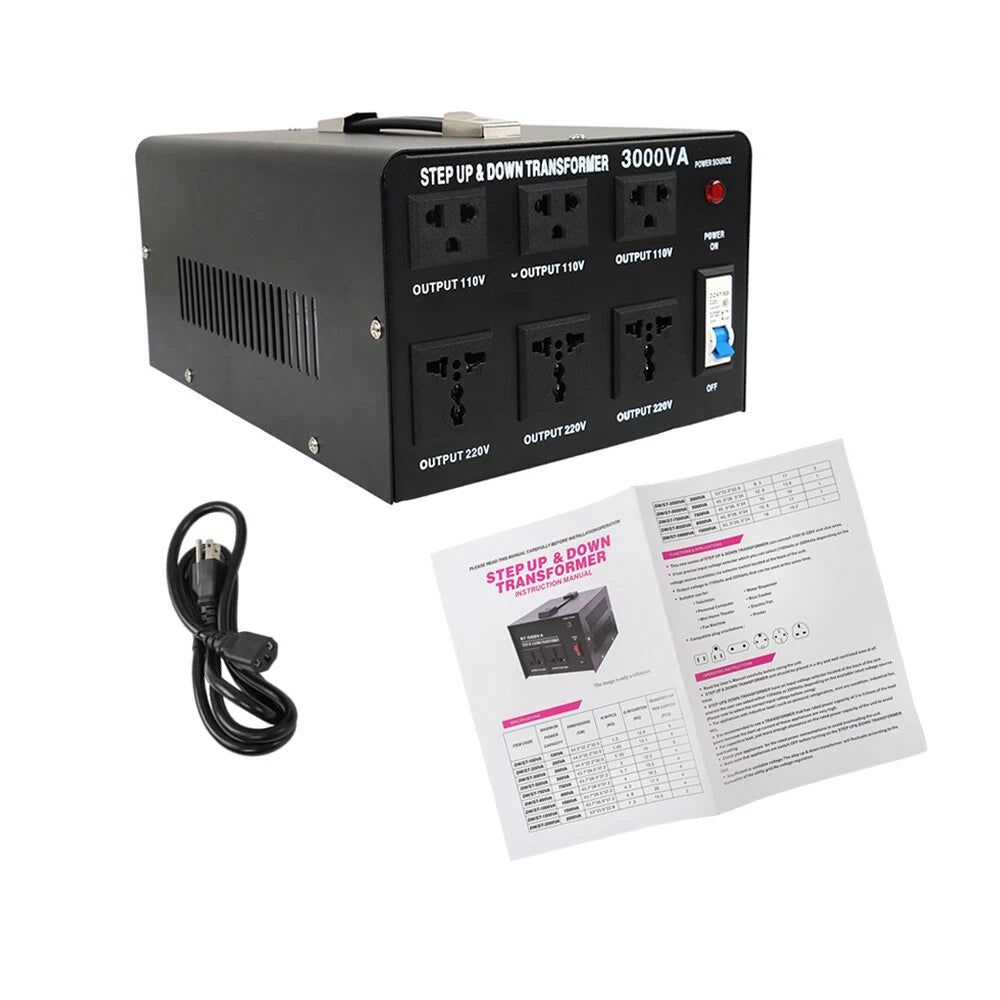 Voltage Transformer 3000W Step Up/Down Converter for US (110-240V)