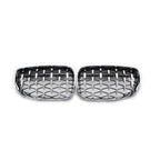 Chrome Black Diamond Front Kidney Grill for BMW 1 Series (E81 E82 E87 E88)