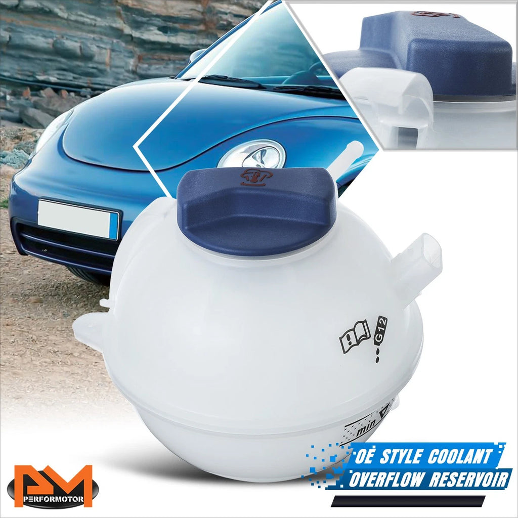 Coolant Overflow Tank Reservoir w/Cap for VW Beetle 2.5L (2006–2010)