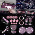 Bling Rhinestone Engine Start Button Ring Tissue Holder for (Pink) (—)