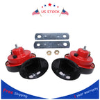 2X Super Loud Snail Air Train Horns for Car Truck SUV Boat Motorcycle (12V)