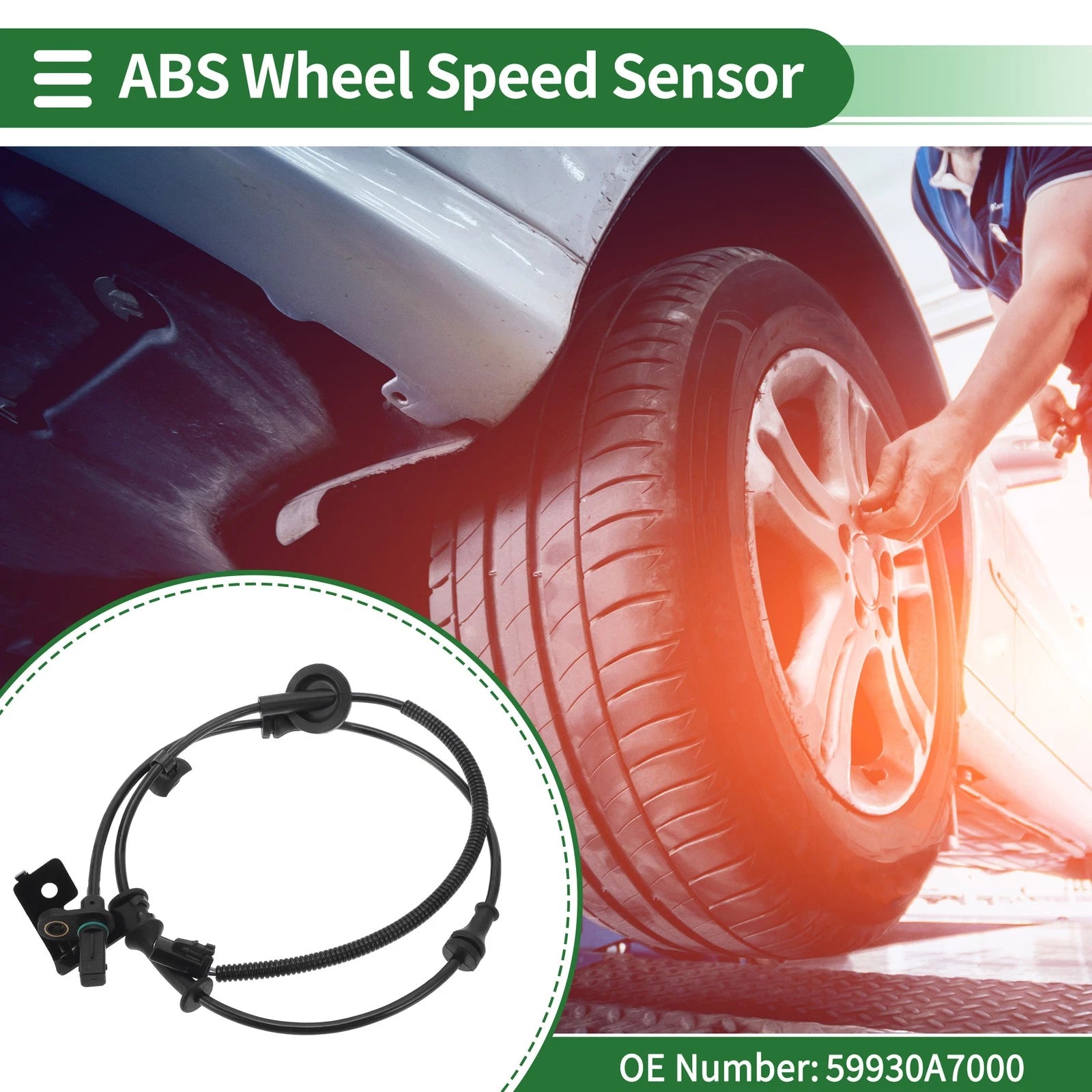 ABS Wheel Speed Sensor No. 59930A7000 for Kia Forte (2010–2013) Right Rear