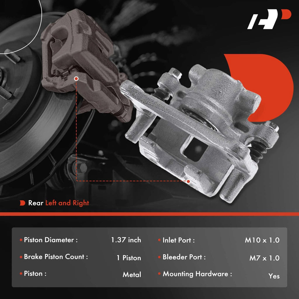 Pair Rear Brake Calipers for Jeep Compass Patriot (2007-2017)