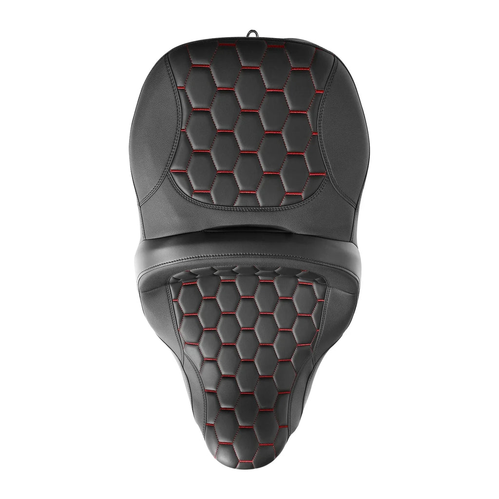 Black Driver Passenger Seat for Harley Touring Electra Tri Glide (2009-2023)