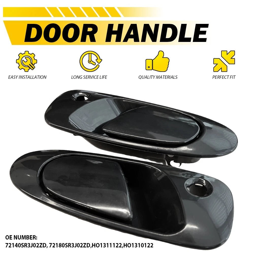 Set of 2 Exterior Door Handles for Honda Civic (1992–1995) & del Sol (1993–1997)