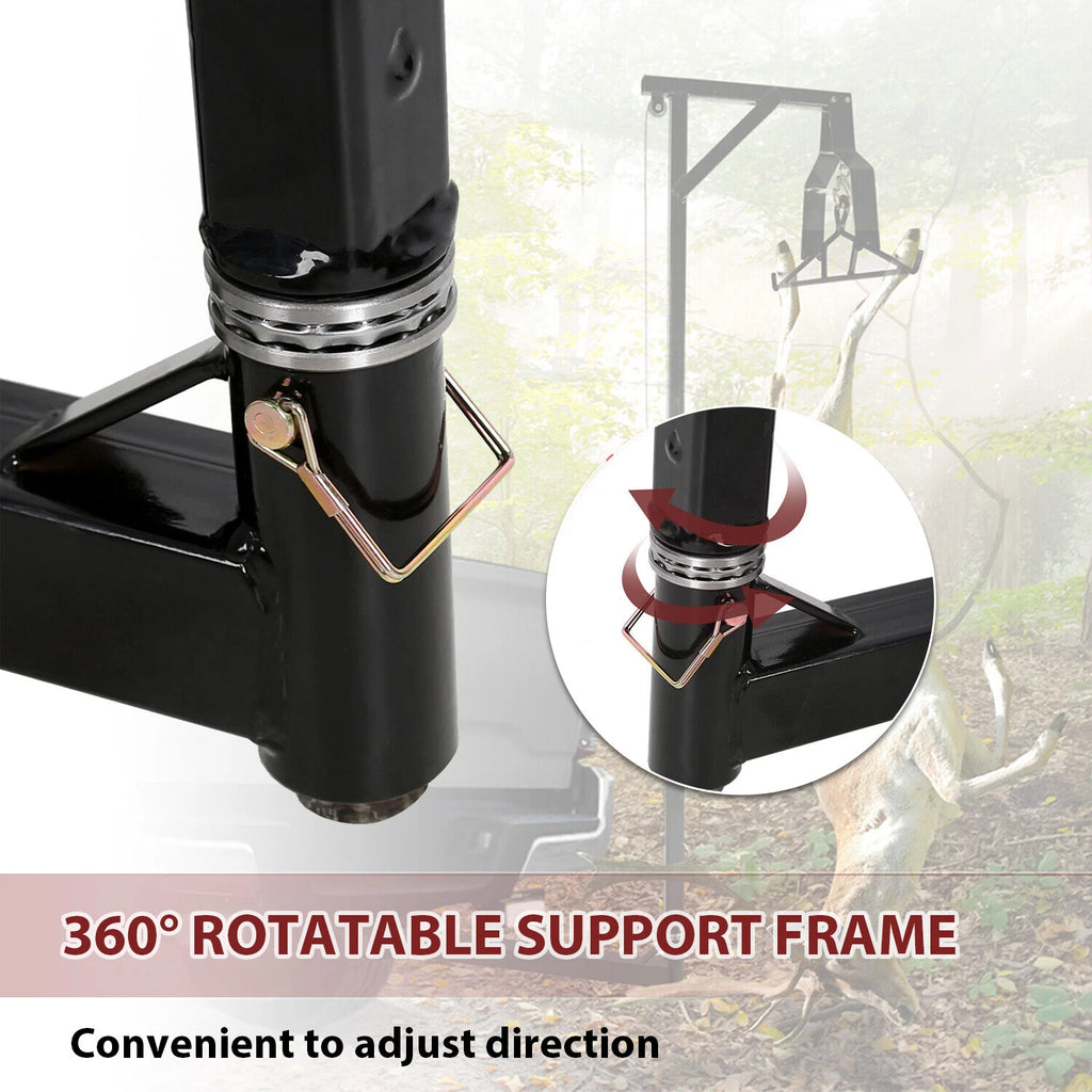 Hitch-Mounted Deer Hoist with Winch for Truck (Universal Fit)
