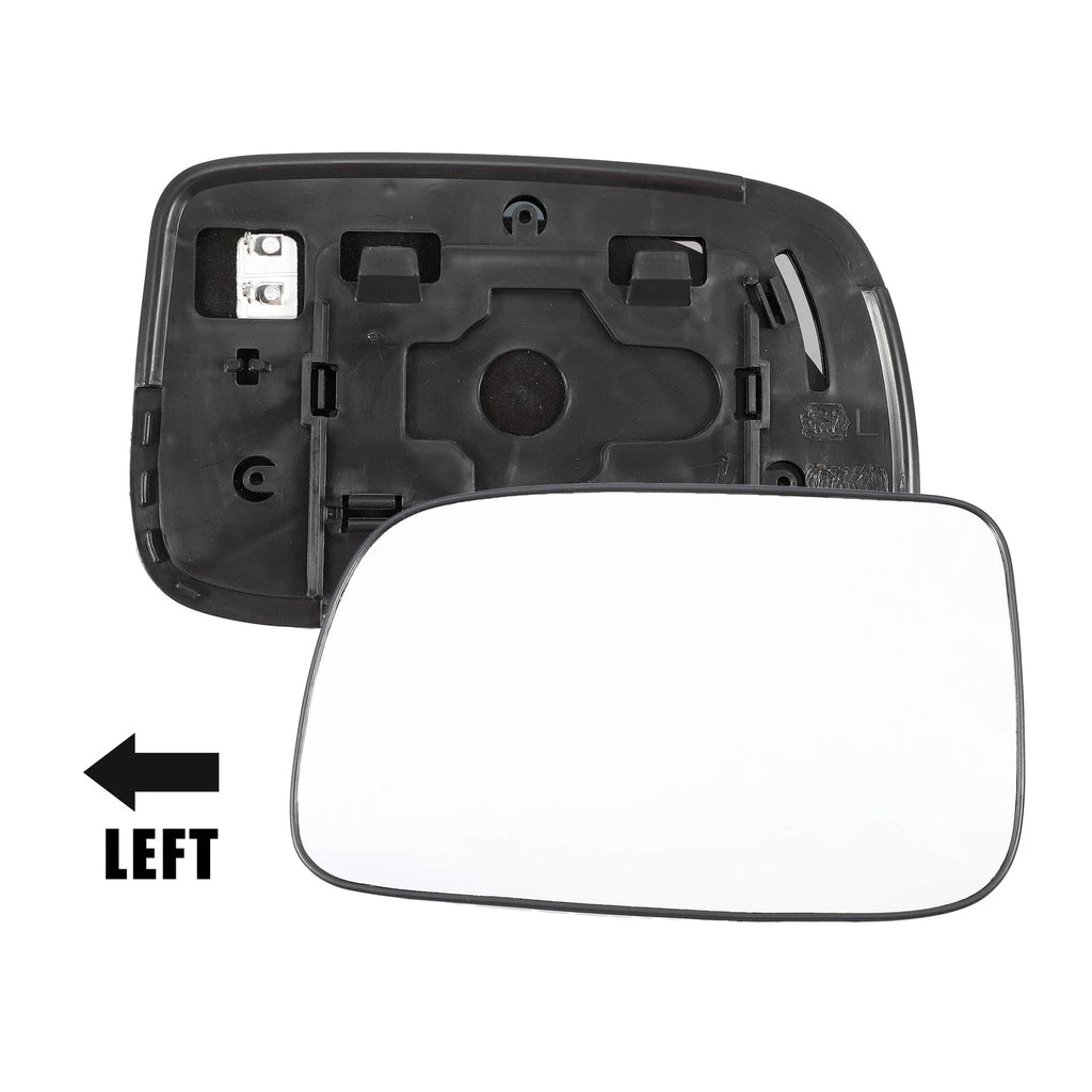 Heated Left Side Rearview Mirror Glass with Backing Plate for Toyota Prius (2010–2015)