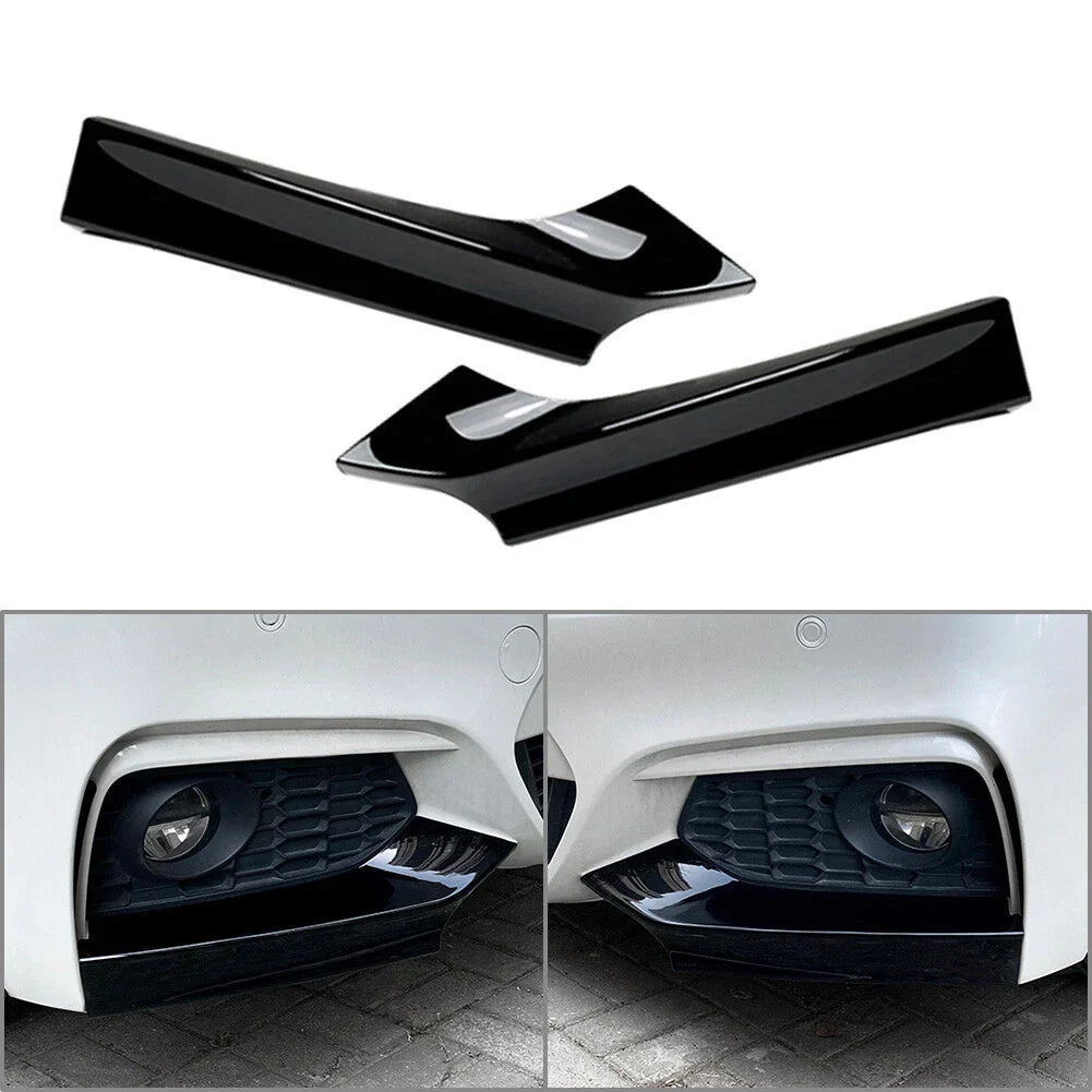 Front Bumper Side Air Vent Splitter Lip for BMW 2 Series F22 F23 M Sport (14-22)
