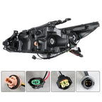 Replacement Headlight for Nissan Altima (2016-2018) Right Black Halogen