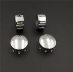 Chrome Grooved Bolt Toppers Caps for Harley Twin Cam Dyna Softail Road King