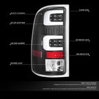LED C-Tube Bar Tail Brake Light Lamp for GMC Sierra 1500 2500 HD (2007–2014)