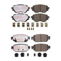 PowerStop 2X Front Rear Next Gen Carbon Fiber Disc Brake Pads Kit for Mazda 3 (2017–2018)