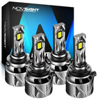 Set of 4 9005 + H11 LED Headlight Bulbs for NOVSIGHT (6500K, 60000LM)