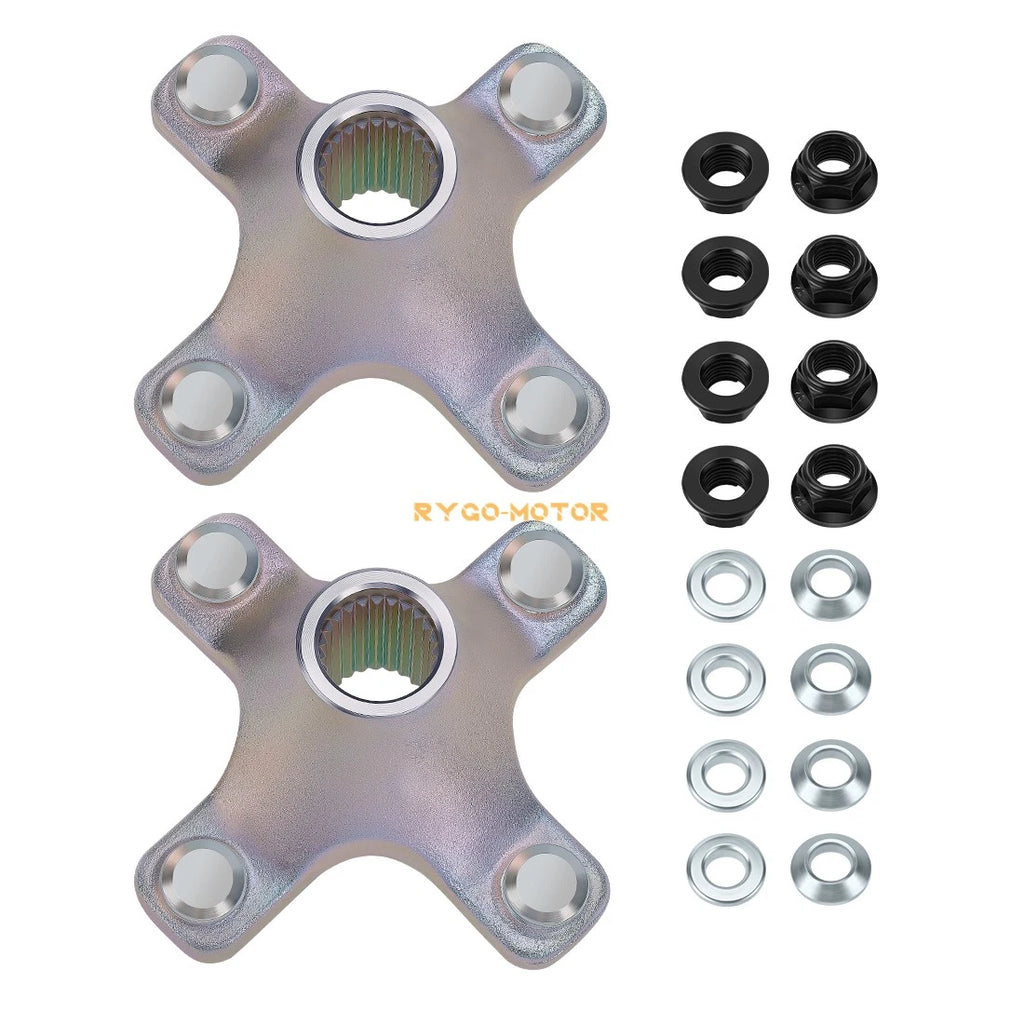 2X Rear Wheel Hubs & Flange Lug Nuts for Honda Sportrax 250 TRX250EX (2001–2008)
