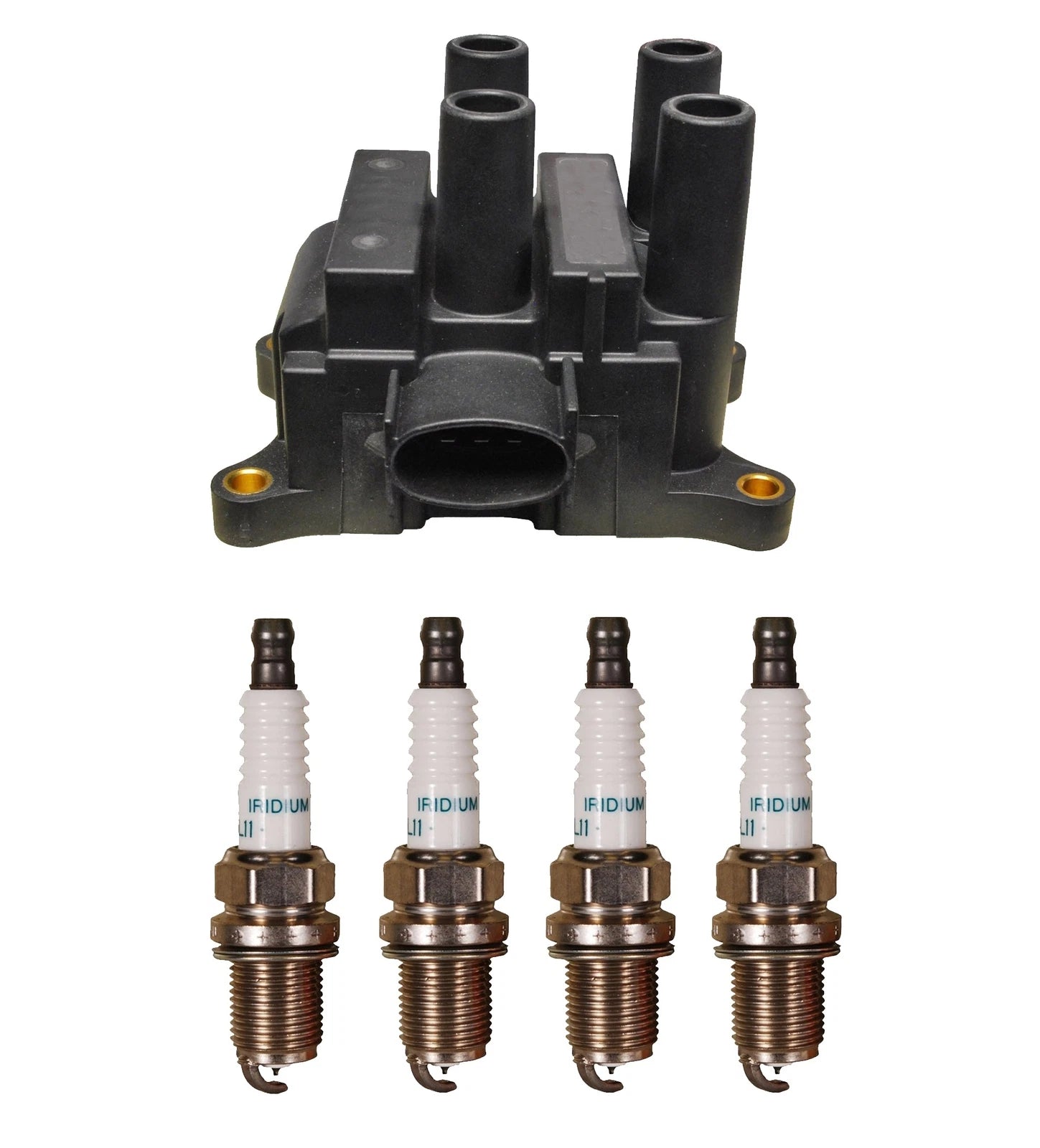 Denso Ignition Coil & 4 Iridium Spark Plugs Kit for 2.0L L4