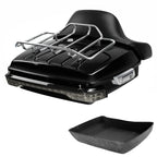 LED Chopped Trunk Backrest Rack for Harley Touring Road Glide (2014–2026)