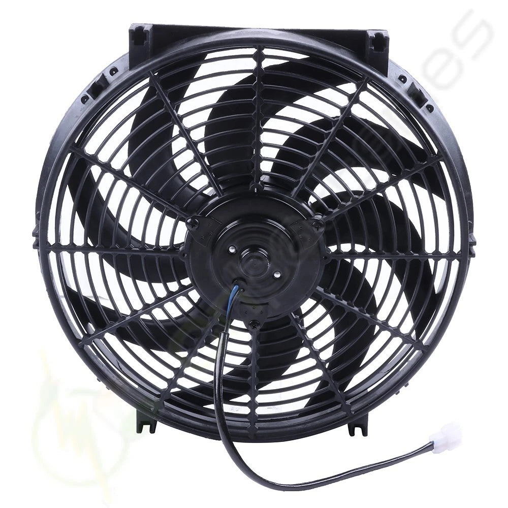 2X 14" Radiator Condenser Cooling Fan for GMC Envoy Savana Yukon (2002–2009)