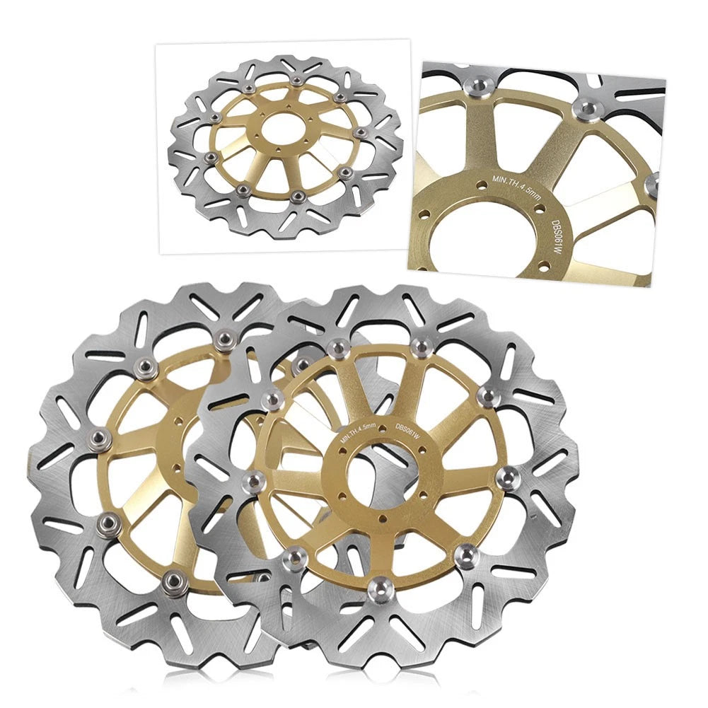 Front Brake Disc Rotors Set of 2 for Honda CBR1100XX (1997–1998) Gold