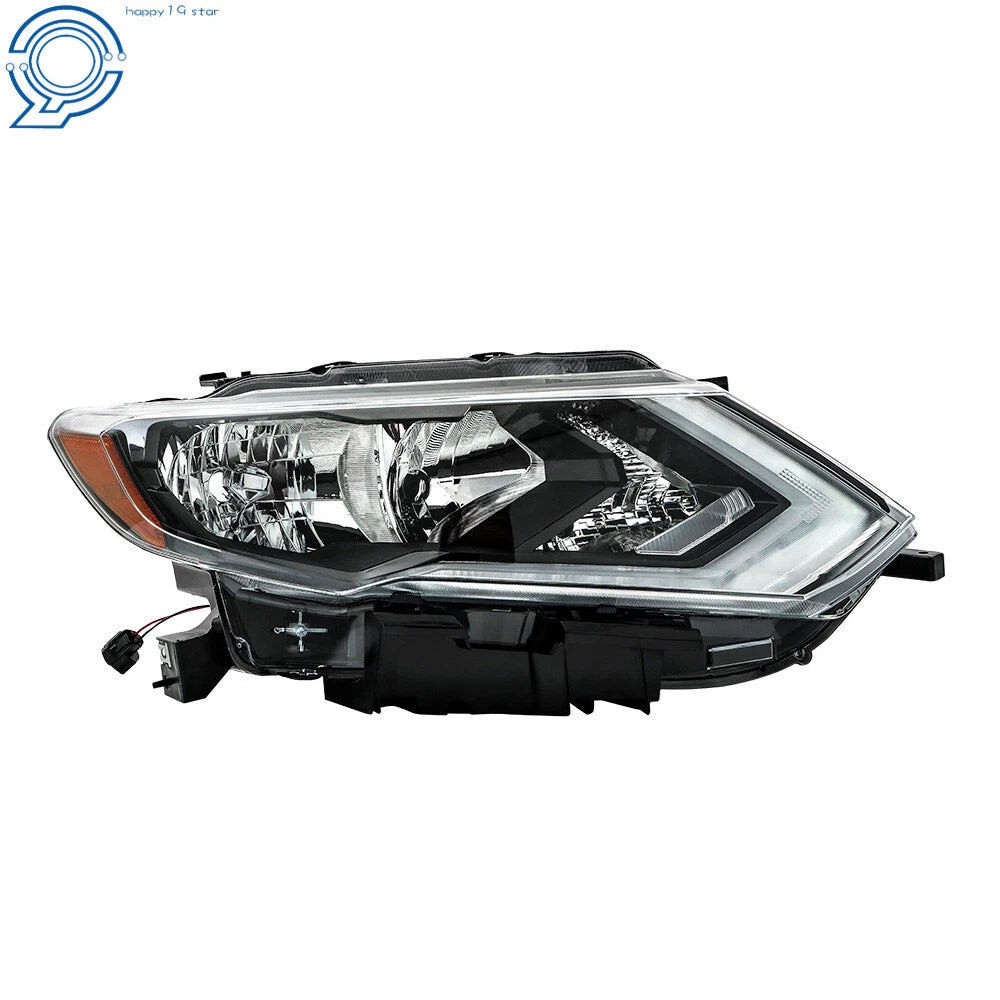 Headlight for Nissan Rogue (2017–2019) Halogen LED DRL Passenger Side