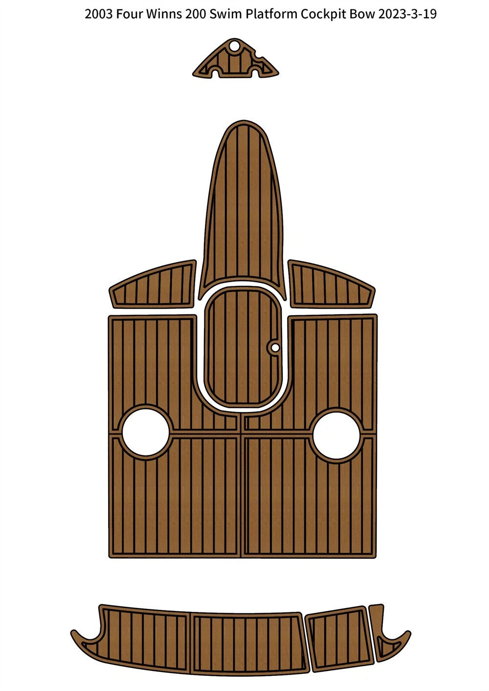 EVA Teak Deck Floor Mat for Four Winns 200 (2003)