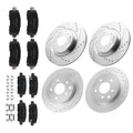 Front and Rear Drilled Disc Brake Rotor w/Pads Set for Nissan Altima (2013–2023)