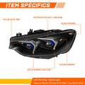 LED HID Projector Black Headlights for BMW 428I 430I 435I 440I M3 (2014–2020)