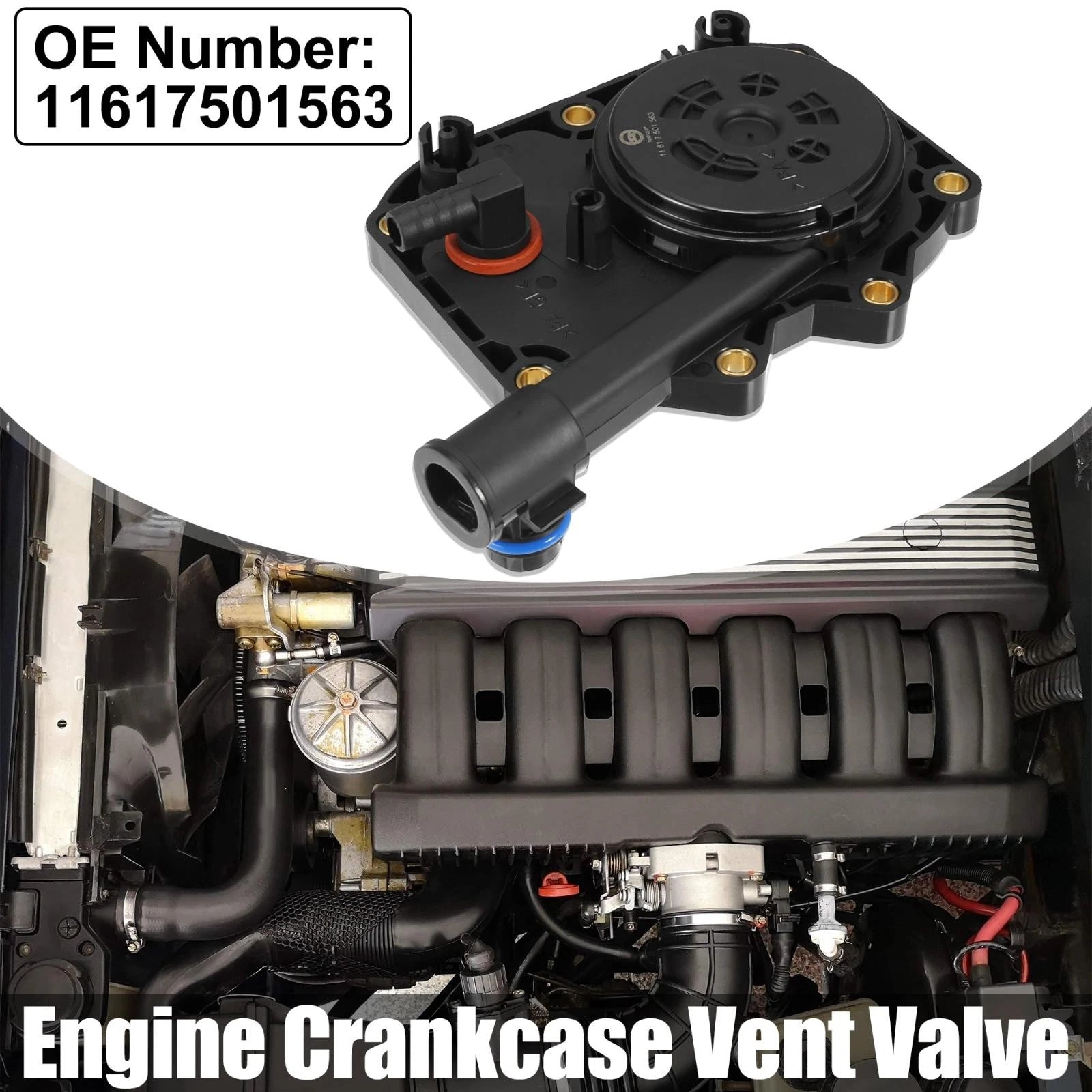 Crankcase Vent Valve 11617501563 for BMW 740i 530i 740iL 540i (1996–2003)