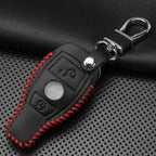 2 x Button Car Key Leather Protector Case for Mercedes A180 A200 A260