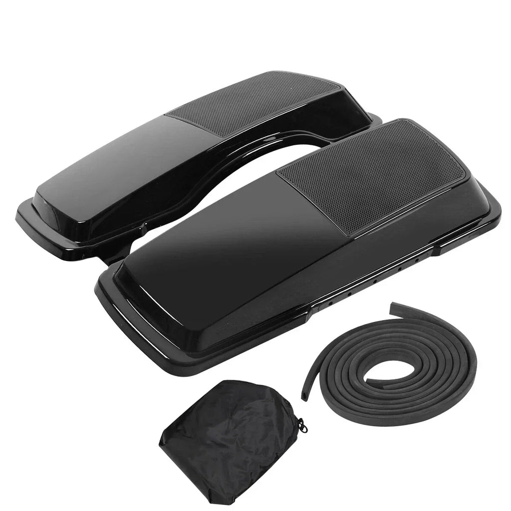 Black 6x9" Saddlebag Speaker Lids for Harley Touring Electra Road Glide (93-13)