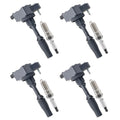 Set of 4 Ignition Coils + 4 Iridium Spark Plugs for Buick Regal GMC 2.0 (2014–2017)