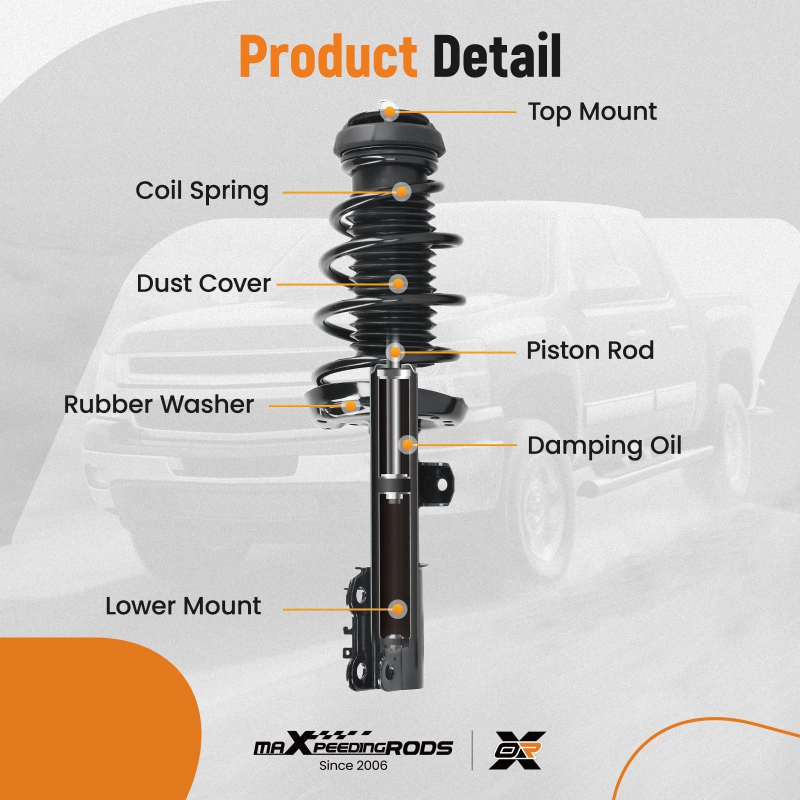 Quick Complete Struts Shock Coil Spring for Chevy Sonic (2012–2020) 1.4L 1.6L 1.8L
