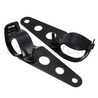 Side Mounting Fork Tube Clamp Headlight Brackets for Cruisers Choppers